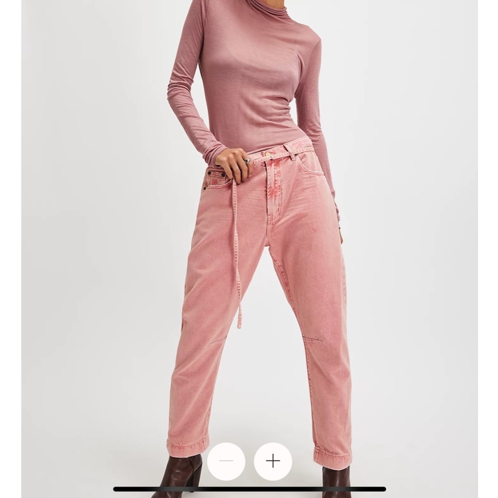 One Teaspoon Vacation Pink Low Rise Denim Jeans Classic Retro 100% Cotton